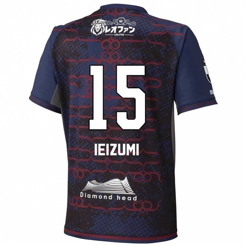 נשים כדורגל Rei Ieizumi #15 אדום שחור הרחק ג'רזי 2025/26