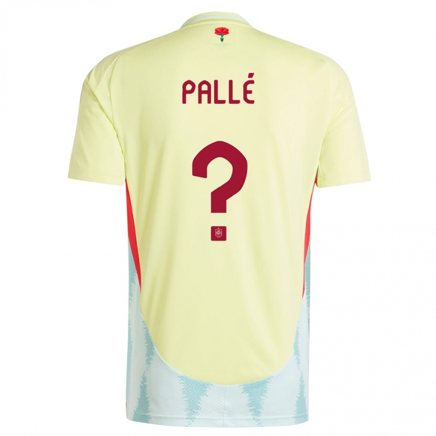 ילדים כדורגל ספרד Joel Pallé #0 צהוב הרחק ג'רזי 24-26