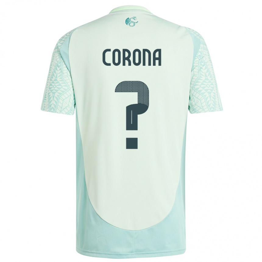 גברים כדורגל מקסיקו Michael Corona #0 פשתן ירוק הרחק ג'רזי 24-26