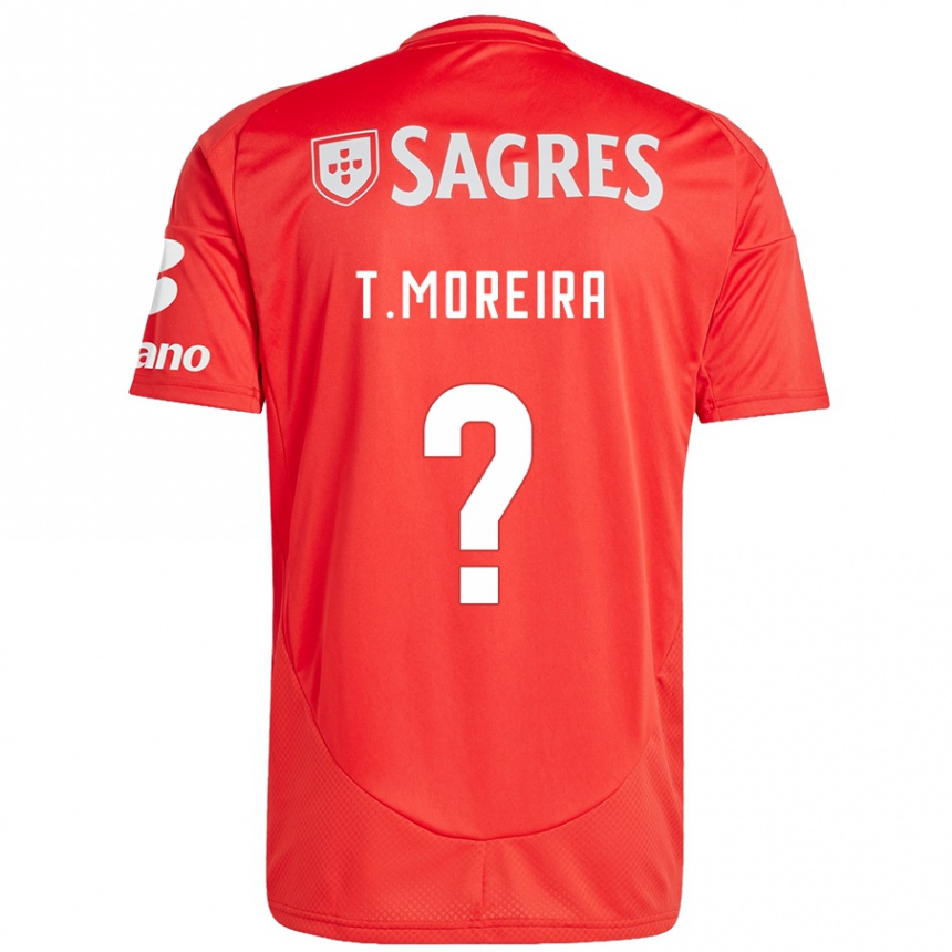 נשים כדורגל Tomás Moreira #0 אדום לבן ג'רזי ביתית 2024/25