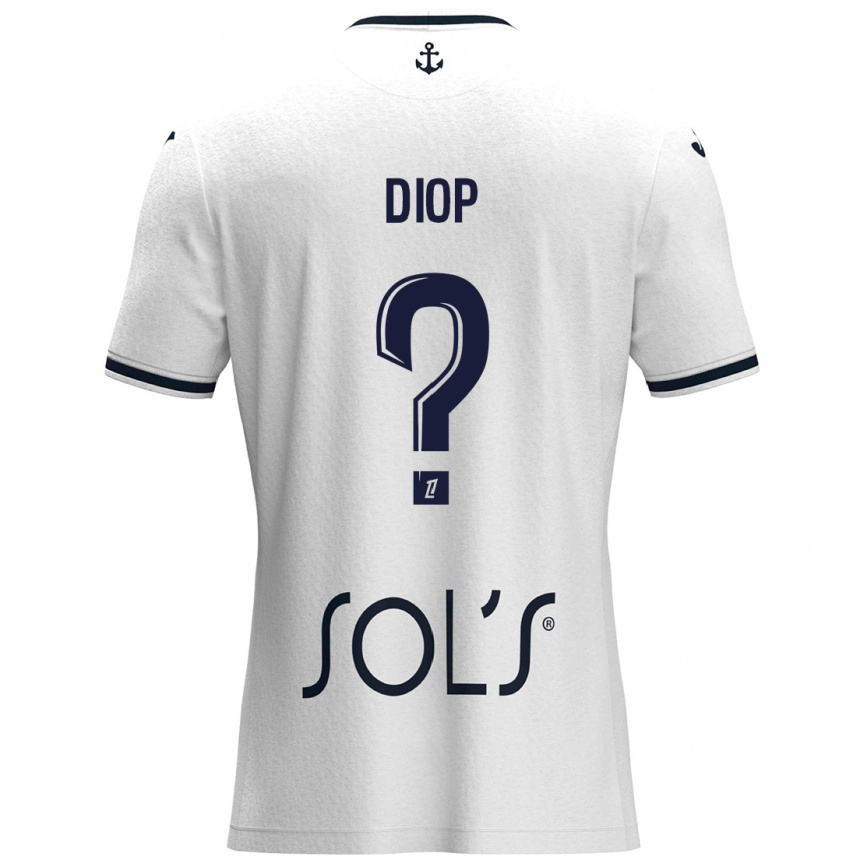 נשים כדורגל Doro Diop #0 לבן כחול כהה הרחק ג'רזי 2024/25